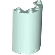 Cylinder Half 2 x 4 x 5 with 1 x 2 cutout / Light Aqua