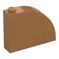 Brick Curved 1 x 4 x 2 2/3 / Medium Nougat