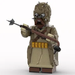 Tusken Raider Megafigure (fits my Tusken Raider Mask MOC)
