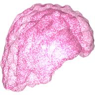 Lego Hair Long Curly, Internal Supports / Opal Trans-Dark Pink