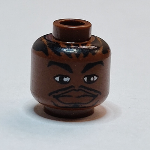 Lego Minifig Head NBA Allen Iverson Print / Brown