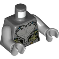 Torso Armor, Light Bluish Gray and Olive Green Panels Print, Light Bluish Gray Arms and Hands / Dark Bluish Gray