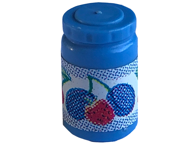 Lego Scala Accessories Jar Jam / Jelly with Strawberry, Plums, and Cherries on Label Pattern (Sticker) - Sets 3115 / 3243