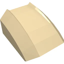 Brick Curved 2 x 2 with Lip, No Studs / Tan