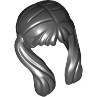 Lego Hair Bangs, Long Ponytails on Sides / Black