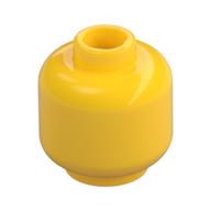 Lego Minifig Head Nate, Brown Eyebrows, Crooked Open Mouth, Raised Eyebrow / Yellow