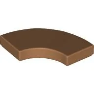 Tile 2 x 2 Curved, Macaroni / Medium Nougat