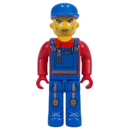 Juniors Midifig, Crewman with Blue Overalls, Red Shirt, Unprinted Cap / Red