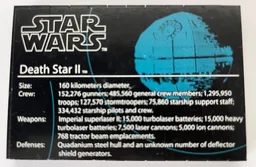 Stickered Assembly 12 x 8 x 2/3 with Star Wars Logo and 'Death Star II' Pattern (Sticker) - Set 10143