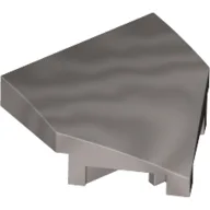Brick Wedged, Curved 2 x 2 with Stud Notches / Metallic Silver