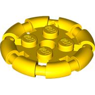 Lego Plate Special 2 x 2 with Bar Frame Round / Yellow