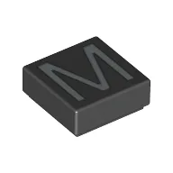 Tile 1 x 1 with letter Capital M Print