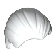 Hair Combed Back / White