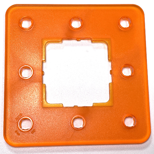 Lego Clikits Frame, Square 3 x 3 with 8 Holes / Trans-Orange