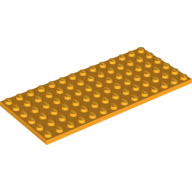 Lego Plate 6 x 14 / Bright Light Orange