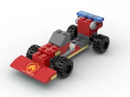 formula 1 fire car