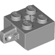 Hinge Brick 2 x 2 Locking with 1 Finger Vertical and Axle Hole [X Opening] / Light Bluish Gray