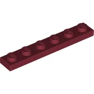 Plate 1 x 6 / Dark Red