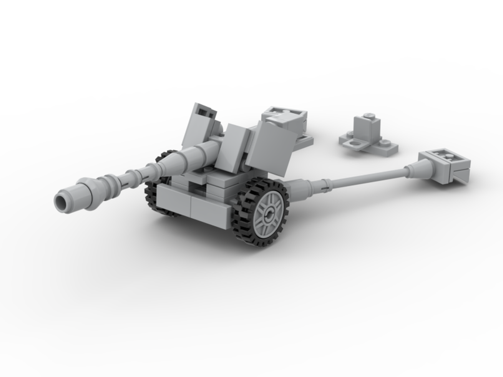 Lego German WW2 Panzerabwehrkanone 40 MOC - Outdated