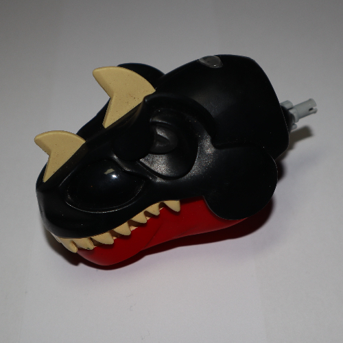 Lego Animal Body Part, Dinosaur, Tyrannosaurus Rex Head with Black Top and Tan Teeth and Light Up Eyes