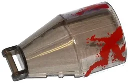 Windscreen 6 x 4 x 2 Round with Bar Handle with Dark Red Necrocraft Spatter Pattern 2 on Both Sides (Stickers) - Set 76021