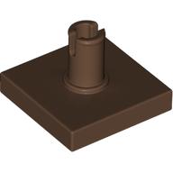 Lego Tile Special 2 x 2 with Top Pin / Brown