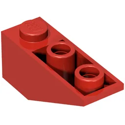 Brick Sloped Inverted 33° 3 x 1 with Internal Stopper and No Front Stud Connection / Red