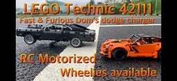 LEGO Technic 42111 fast & furious Dom`s dodge charger RC motorized wheelies available