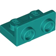 Bracket 1 x 2 - 1 x 2 Inverted / Dark Turquoise