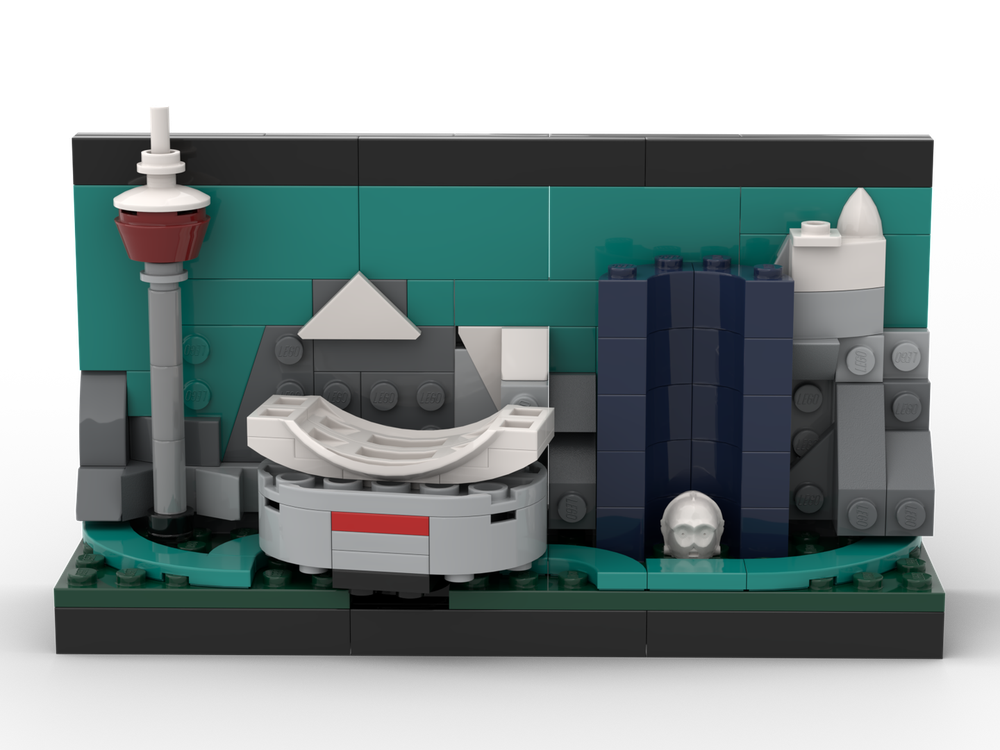 Lego Calgary Skyline Postcard