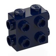 Lego Brick Special 1 x 2 x 1 2/3 with 8 Studs on 3 Sides / Dark Blue