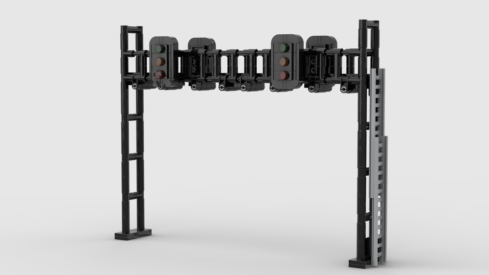 Lego Double railway signaling - Double signalisation ferroviaire - MOC