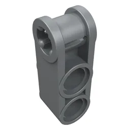 Technic Axle and Pin Connector Perpendicular 3L with 2 Pin Holes / Pearl Light Gray