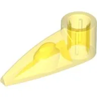 Technic Tooth 1 x 3 with Axle Hole [Rounded Underside] / Trans-Yellow