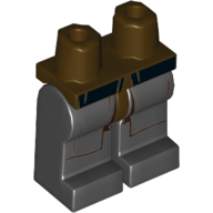 Lego Hips and Black Legs with Pockets, Black Belt Print