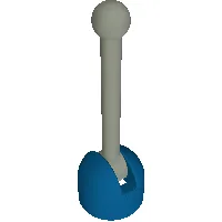 Lever Small Base with Light Gray Lever / Blue