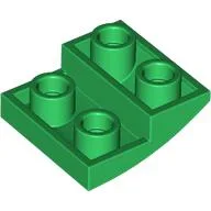 Brick Curved Inverted 2 x 2 x 2/3 / Green