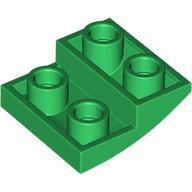 Lego Brick Curved Inverted 2 x 2 x 2/3 / Green