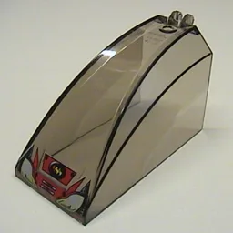 Windscreen 8 x 4 x 5 Curved with 2 Fingers with Headlight and Fire Print / Trans-Brown