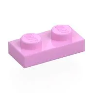 Plate 1 x 2 / Bright Pink