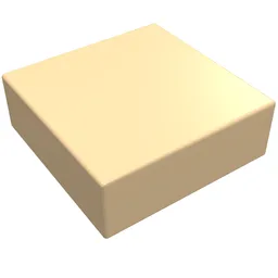 Tile 1 x 1 with Groove / Very Light Orange