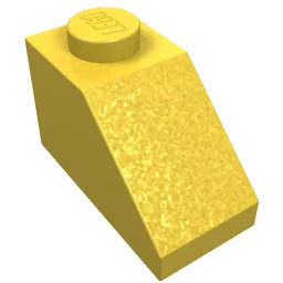 Brick Sloped 45° 2 x 1 without Bottom Pin / Yellow