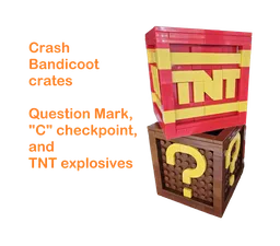 Crash Bandicoot Crates - TNT, Question mark and C