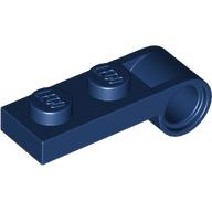 Lego Plate Special 1 x 2 with Pin Hole On Side / Dark Blue