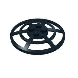 Dish 6 x 6 Inverted, Radar / Webbed [Anti-studs at 90°] / Black