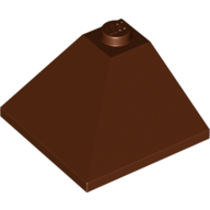 Lego Brick Sloped 33° 3 x 3 Double Convex / Reddish Brown