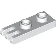 Hinge Plate 1 x 2 with 3 Fingers [Hollow Studs] / White