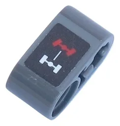 Technic, Liftarm Thick 1 x 2 - Axle Hole with Front Axle Steering Symbol Pattern (Sticker) - Set 42054