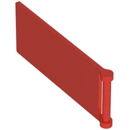 Flag 7 x 3 with Rod / Red