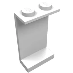 Panel 1 x 2 x 3 - Solid Studs / White